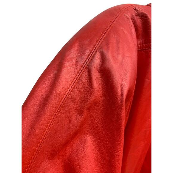 Vintage Toff's Red Leather Jacket SZ M/‎ 39 - Picture 13 of 13